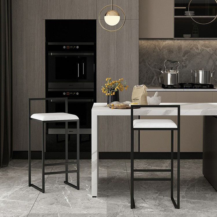 Contemporary Matte Finish Velvet Bar Stool Jewelry Shop Footrest Stool Clearhalo 'Bar Furniture' 'Bar Stools' 'bar_stools' 'Furniture' 'furniture_bar_stools' 'Kitchen & Dining Furniture' 1200x1200_7b4d375f-6fa4-480a-aba2-2e7df70dca6d