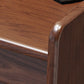 Modern 3 Drawer & Jewelry Vanity Desk Brown Wood Makeup Vanity Desk
