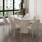 Oval Sintered Stone Dining Table Modern Table in White with Metal Double Pedestal Clearhalo ' dining_table' 'Dining Tables & Seating' 'Dining Tables' 'furn' 'furn_dining_table' 'Furniture' 'furniture_dining_table' 'Kitchen & Dining Furniture' 'kitchen&dining_furn' 'kitchen' 'kitchen_dining_table' 1200x1200_7b51aa91-f8ae-4dcf-9e35-d5604682b474