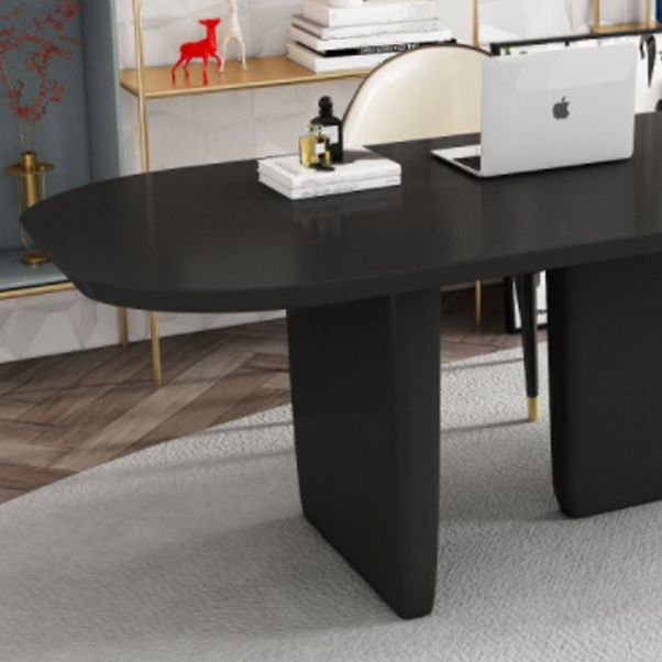 Rectangle Solid Wood Dining Table Modern Table with Double Pedestal Base Clearhalo ' dining_table' 'Dining Tables & Seating' 'Dining Tables' 'furn' 'furn_dining_table' 'Furniture' 'furniture_dining_table' 'Kitchen & Dining Furniture' 'kitchen&dining_furn' 'kitchen' 'kitchen_dining_table' 1200x1200_7b53a516-3a67-459b-a02e-1780eff00cff