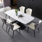 Traditional Luxury Rectangle Dining Table Sintered Stone Table with Pedestal Base Clearhalo ' dining_table' 'Dining Tables & Seating' 'Dining Tables' 'furn' 'furn_dining_table' 'Furniture' 'furniture_dining_table' 'Kitchen & Dining Furniture' 'kitchen&dining_furn' 'kitchen' 'kitchen_dining_table' 1200x1200_7b568927-3628-4c65-8465-7f780aedbee9
