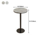 Industrial Metal Bar Table 23.6" Round Faux Marble Top Pedestal Bistro Table for Cafe Clearhalo 'Bar Furniture' 'Bar Tables' 'bar_tables' 'Furniture' 'furniture_bar_tables' 'Kitchen & Dining Furniture' 'kitchen&dining_furn' 'kitchen' 1200x1200_7b56d900-ca46-47aa-b946-85e7b9928dbb