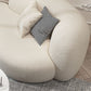 Moderne kameel achterbank 27,56 "High Round Arm Sofa voor appartement, wit