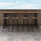 Ensemble de Table de Bar moderne, 1/2/5 pièces, Table de comptoir rectangulaire en bois avec tabourets pour balcon