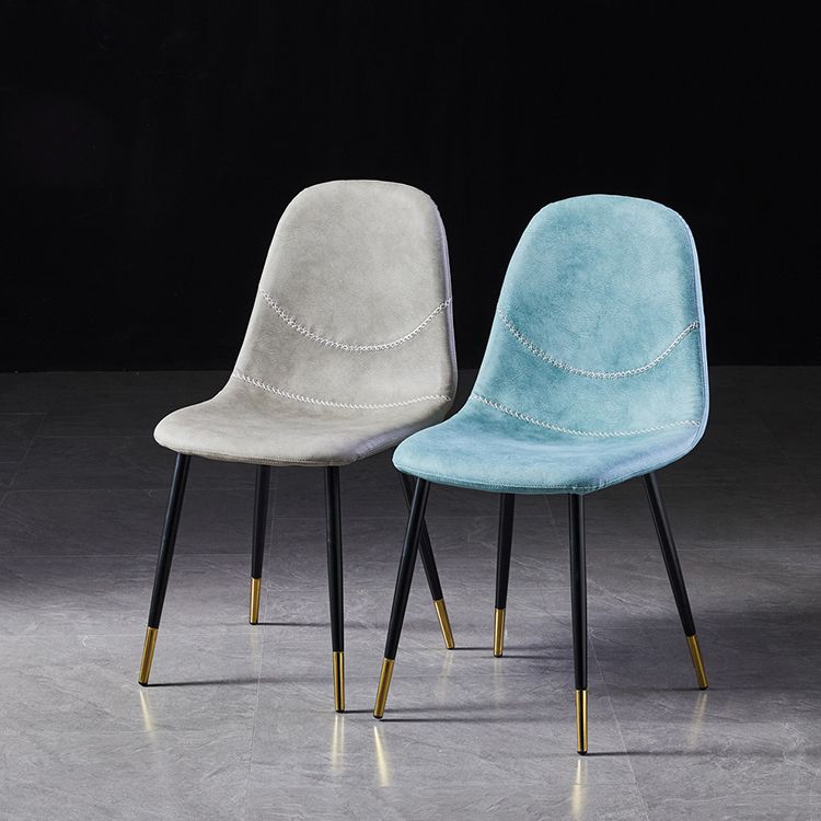 Scandinavian Design Solid Back Armless Dining Chairs Leather Dining Side Chairs Clearhalo ' kitchen&dining_furn' 'Dining Chairs' 'Dining Tables & Seating' 'dining_chair' 'furn' 'furn_dining_chair' 'Furniture' 'furniture_dining_chair' 'Kitchen & Dining Furniture' 'kitchen' 1200x1200_7b5871c4-150b-40bc-8ac1-02896412a359