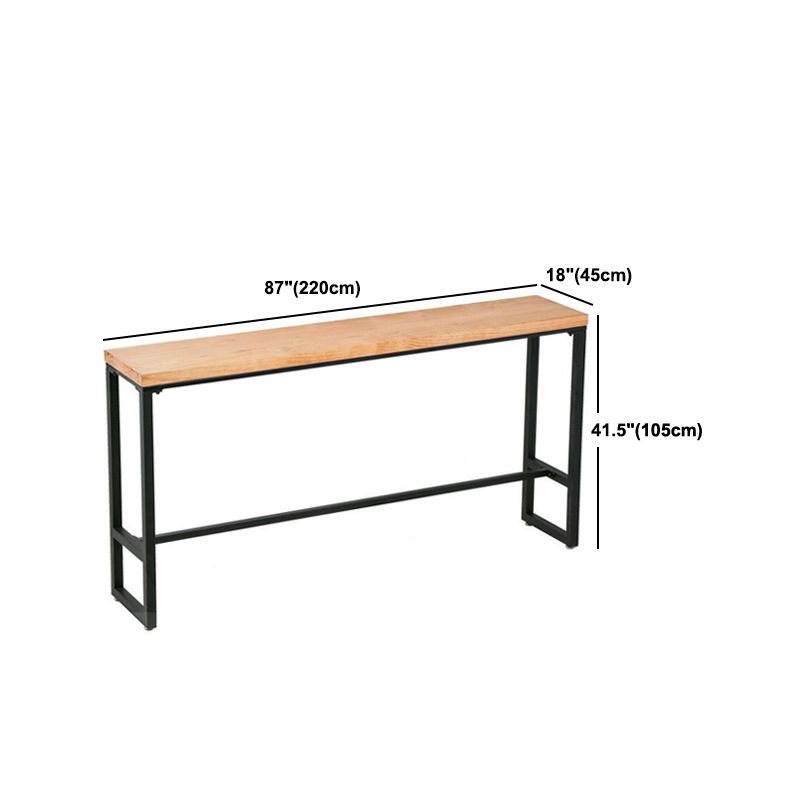 1/5 pièces Table de pub rectangulaire industrielle ensemble de comptoirs en bois avec tabourets sans bras