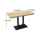 Industrial Wood Table for Restaurant Dining Table with Metal Base in Black