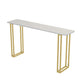 Glam Gold Iron Bar Dining Table Stone Top Indoor Bistro Table with Sled Pedestal Clearhalo 'Bar Furniture' 'Bar Tables' 'bar_tables' 'furn' 'furn_bar_tables' 'Furniture' 'furniture_bar_tables' 'Kitchen & Dining Furniture' 1200x1200_7b5b666b-2da3-434d-90bd-7966171e7b4f