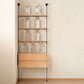 Display soggiorno industriale Multi-shelf montato a parete in naturale