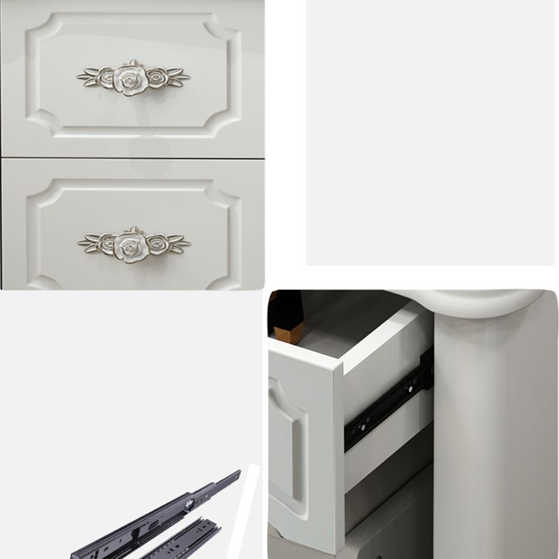 Make-up Vanity Standing Wooden 5-Drawers Mirror Contemporary