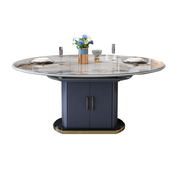 Round Traditional Luxury Dining Room Table Sintered Stone Table with Pedestal Base Clearhalo ' dining_table' 'Dining Tables & Seating' 'Dining Tables' 'furn' 'furn_dining_table' 'Furniture' 'furniture_dining_table' 'Kitchen & Dining Furniture' 'kitchen&dining_furn' 'kitchen' 'kitchen_dining_table' 1200x1200_7b61c271-e02e-4f95-bf75-96eaa5473b30