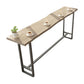 Mesa de bar rectangular de estilo moderno, mesa de mostrador de madera maciza de 1/5 piezas