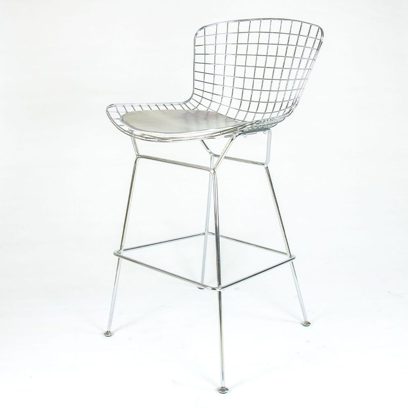 Contemporary Rectangle Bar and Counter Stool Metal Stool with 4 Legs Clearhalo 'Bar Furniture' 'Bar Stools' 'bar_stools' 'furn' 'furn_bar_stools' 'Furniture' 'furniture_bar_stools' 'Kitchen & Dining Furniture' 1200x1200_7b65439a-581a-41cb-8a21-30a872540153