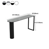 Nordic Glam Style Bar Table Stone and Metal Pub Table- 42"H X 16"W Clearhalo 'Bar Furniture' 'Bar Tables' 'bar_tables' 'furn' 'furn_bar_tables' 'Furniture' 'furniture_bar_tables' 'Kitchen & Dining Furniture' 'kitchen&dining_furn' 'kitchen' 1200x1200_7b67a6c7-7530-4ef6-be5d-d9694b089fbc