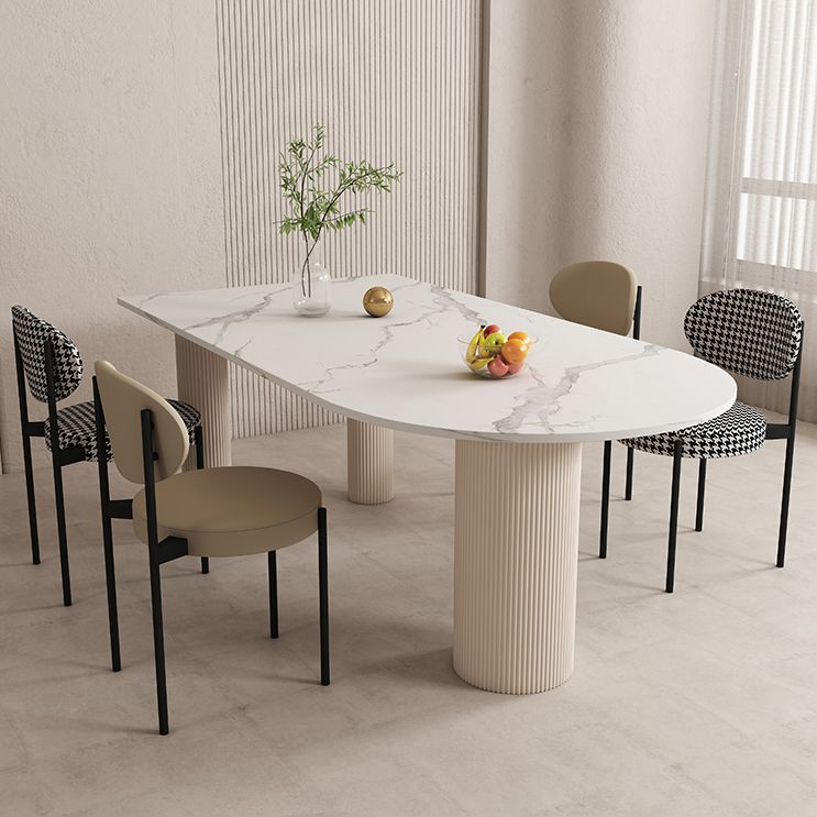 Modern Sintered Stone Dining Table Set 1/2/5 Pieces Dining Set Clearhalo 'Dining Room Sets' 'Dining Tables & Seating' 'dining_room_set' 'furn' 'furn_dining_room_set' 'Furniture' 'furniture_dining_room_set' 'Kitchen & Dining Furniture' 1200x1200_7b6844df-f899-4cda-989f-e960338ecd4c