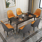 Traditional Luxury Rectangle Dining Table Sintered Stone Table with 4 Black Legs Clearhalo ' dining_table' 'Dining Tables & Seating' 'Dining Tables' 'furn' 'furn_dining_table' 'Furniture' 'furniture_dining_table' 'Kitchen & Dining Furniture' 'kitchen&dining_furn' 'kitchen' 'kitchen_dining_table' 1200x1200_7b68c7bc-c12c-4909-8061-4cf261400db6