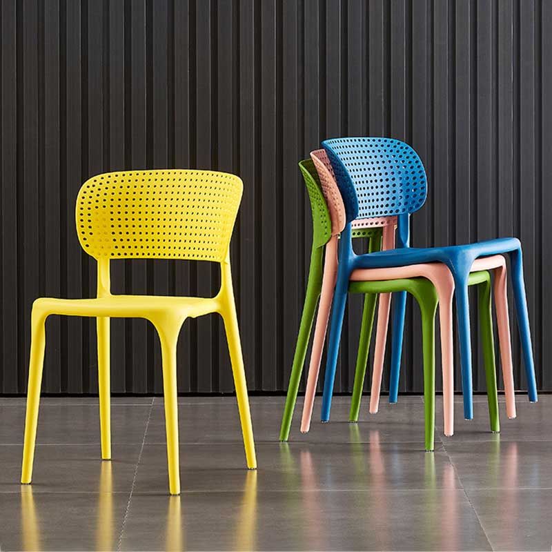 Glam Style Dining Room Plastic Side Chair Matte Finish Open Back Dining Chair Clearhalo ' kitchen&dining_furn' 'Dining Chairs' 'Dining Tables & Seating' 'dining_chair' 'furn' 'furn_dining_chair' 'Furniture' 'furniture_dining_chair' 'Kitchen & Dining Furniture' 'kitchen' 1200x1200_7b68ecf7-91f2-4cf1-976a-0e86f3a54d3a