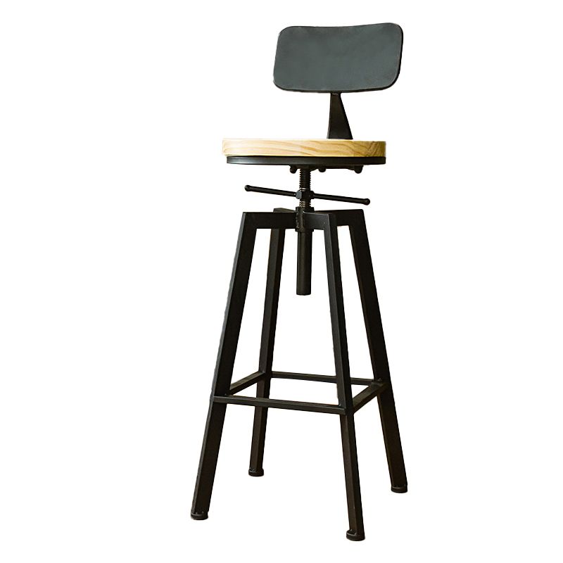 Sgabello da bar con bancone atagliabile senza braccio industriale con zampe metalliche