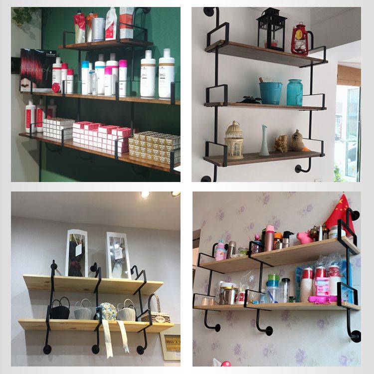 Wooden Floating Storage Bookshelf Modern Home Office Bookcase