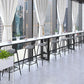 Industrial Black Iron Bar Table White Faux Marble Rectangle Top 41.3"H Bistro Table Clearhalo 'Bar Furniture' 'Bar Tables' 'bar_tables' 'furn' 'furn_bar_tables' 'Furniture' 'furniture_bar_tables' 'Kitchen & Dining Furniture' 1200x1200_7b69e77d-d614-4ef5-a8e1-ee7aff83abbc