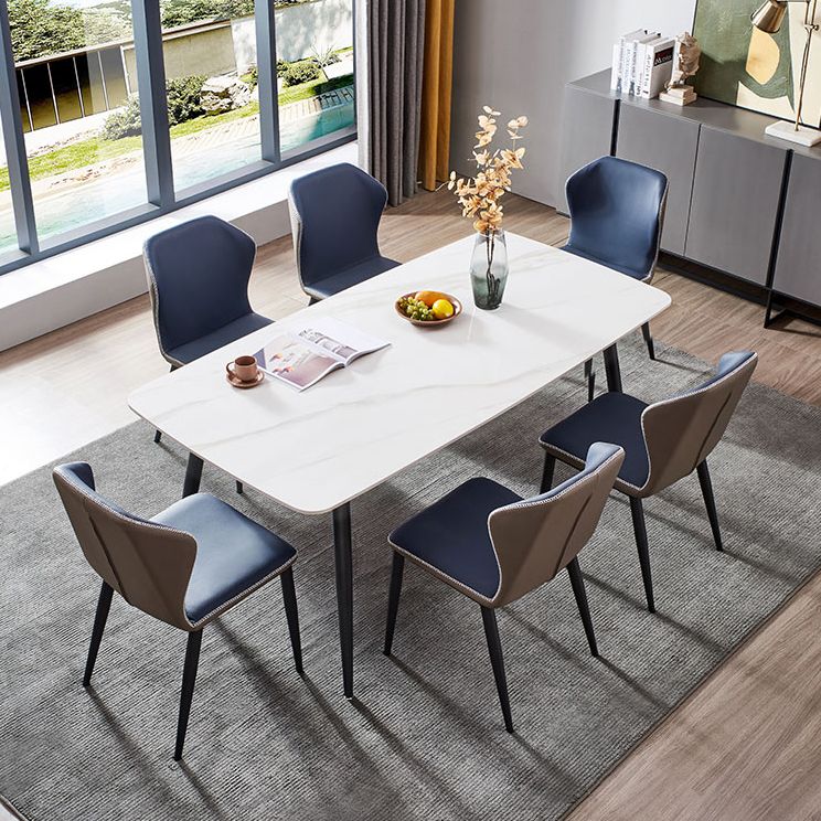 Modern Rectangular Dining Table Stone Top Dining Table with 4 Legs Clearhalo ' dining_table' 'Dining Tables & Seating' 'Dining Tables' 'furn' 'furn_dining_table' 'Furniture' 'furniture_dining_table' 'Kitchen & Dining Furniture' 'kitchen&dining_furn' 'kitchen' 'kitchen_dining_table' 1200x1200_7b6a8831-1be2-4922-ab84-26e2e34a7f28