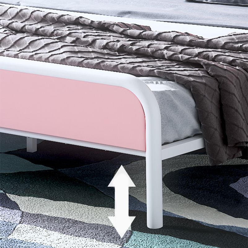 Letto standard, metallo e rivestimento imbottito con testiera e pedana