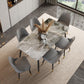 Designer Style Sintered Stone Top Dining Set 1/2/5/7 Pieces Dining Table with Chairs Clearhalo 'Dining Room Sets' 'Dining Tables & Seating' 'dining_room_set' 'furn' 'furn_dining_room_set' 'Furniture' 'furniture_dining_room_set' 'Kitchen & Dining Furniture' 1200x1200_7b6ae618-0fec-4e0f-925f-b6f2df988067