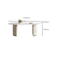 Luxury Double Pedestal Dining Table Oval Stone Top Dining Table for Dining Room Clearhalo 'Dining Tables & Seating' 'Dining Tables' 'dining_table' 'furn' 'furn_dining_table' 'Furniture' 'Kitchen & Dining Furniture' 1200x1200_7b6bb1a7-8268-4f9c-bcca-06a702de8a53