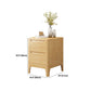 Solid Wood Accent Table Nightstand Contemporary Night Table with Drawers