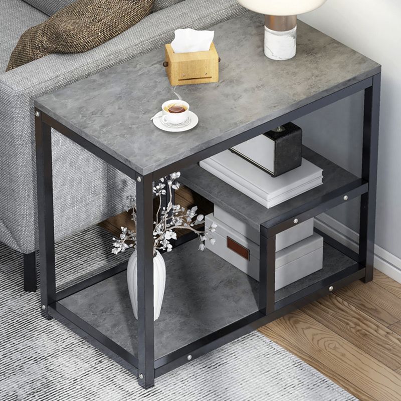 Industrial Rectangular Accent Side Table Metal Side End Snack Table Clearhalo 'Coffee & Accent Tables' 'End & Side Tables' 'end_side_tables' 'furn' 'furn_end_side_tables' 'Furniture' 'Living Room Furniture' 1200x1200_7b6d9501-9484-4657-b4b1-3ff22977e9bb