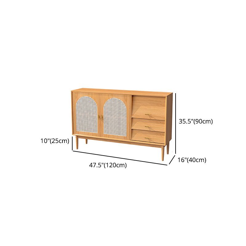 35.43"H Sideboard Contemporary Style Solid Wood Dining Server for Living Room Kitchen Clearhalo 'buffet_sideboard' 'Buffets & Sideboards' 'furn' 'furn_buffet_sideboard' 'Furniture' 'Kitchen & Dining Furniture' 1200x1200_7b6e44ee-950c-482a-90e5-088ce4ca076f