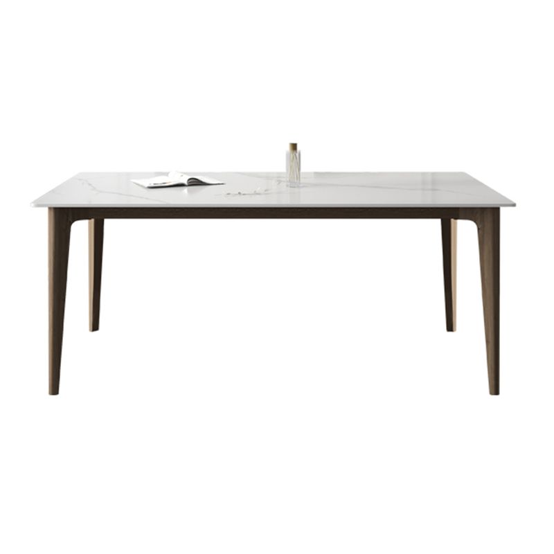 Modern 1/4/5/7 Pieces Furniture Stone Rectangle Dining Table Set in White Clearhalo 'Dining Room Sets' 'Dining Tables & Seating' 'dining_room_set' 'furn' 'furn_dining_room_set' 'Furniture' 'Kitchen & Dining Furniture' 1200x1200_7b6eaf3e-c5e3-48b7-9f0e-40d1cda341ec
