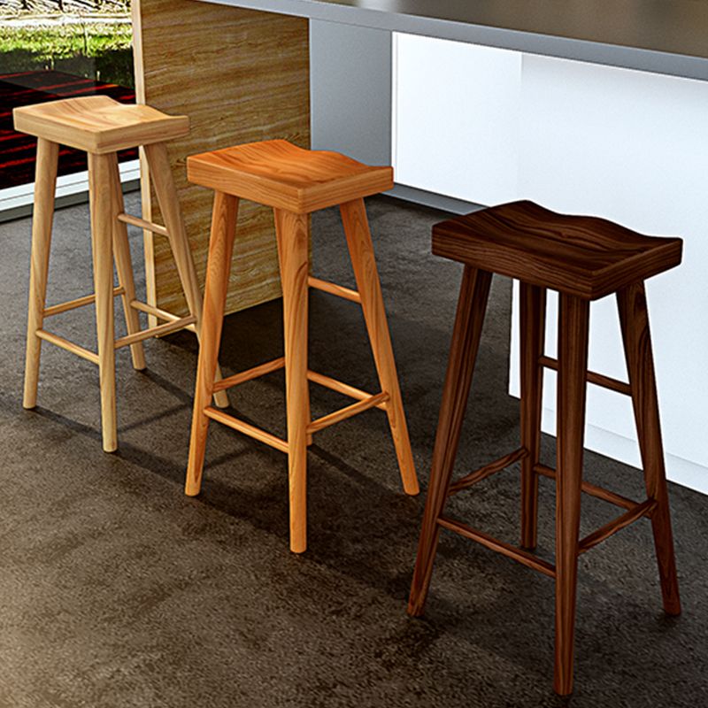 Contemporary Counter Bar Stool Backless Contoured Seat Wood Bar Stool with Footrest Clearhalo 'Bar Furniture' 'Bar Stools' 'bar_stools' 'furn' 'furn_bar_stools' 'furniture_bar_stools' 'Kitchen & Dining Furniture' 'kitchen&dining_furn' 'kitchen' 'kitchen_furn' Furniture' 1200x1200_7b6f5052-311a-4b55-8d9b-1f6cebd31671
