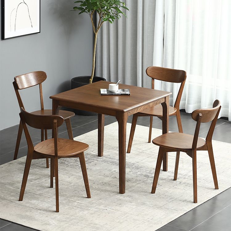 Square Wood Color Dining Table Oak Solid Wood Table Industrial with 4 Legs Clearhalo ' dining_table' 'Dining Tables & Seating' 'Dining Tables' 'furn' 'furn_dining_table' 'Furniture' 'furniture_dining_table' 'Kitchen & Dining Furniture' 'kitchen&dining_furn' 'kitchen' 'kitchen_dining_table' 1200x1200_7b70fdf2-421a-4c9b-b028-1698ba0cffc6