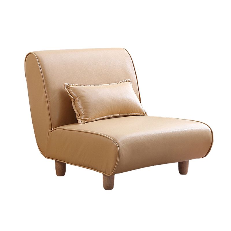 24.4 "brede faux lederen vaste rug spons armloze slipper stoel