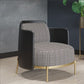 Contemporary Living Room with Goldtone Legs Basic Four Leg Accent Armchair