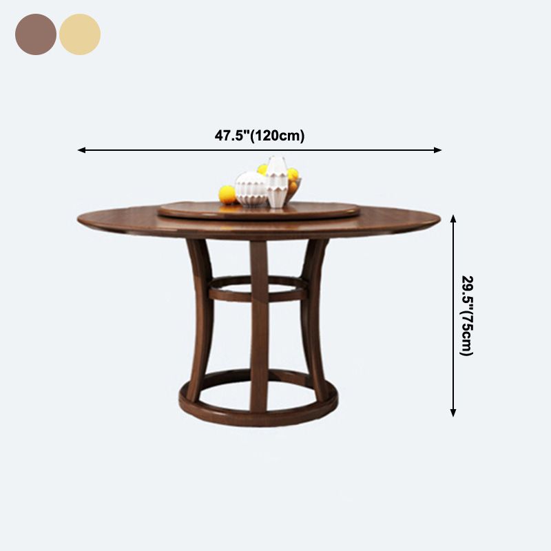 Minimalist Round Solid Wood Table Standard Kitchen Dining Table with Pedestal Base Clearhalo ' dining_table' 'Dining Tables & Seating' 'Dining Tables' 'furn' 'furn_dining_table' 'Furniture' 'furniture_dining_table' 'Kitchen & Dining Furniture' 'kitchen&dining_furn' 'kitchen' 'kitchen_dining_table' 1200x1200_7b74d928-5d58-424e-b0e0-dd2b07284344