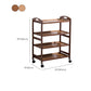 Modern Open Storage Kitchen Trolley Rolling Prep Table with Open Shelves