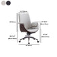 Contemporary Arm Chair Fixed Arms Adjustable Seat Height with Wheels Office Chair Clearhalo 'furn' 'furn_office_chair' 'Furniture' 'Office Chairs' 'Office Furniture' 'office_chair' 1200x1200_7b782bc5-873f-4441-b57d-89e006170538