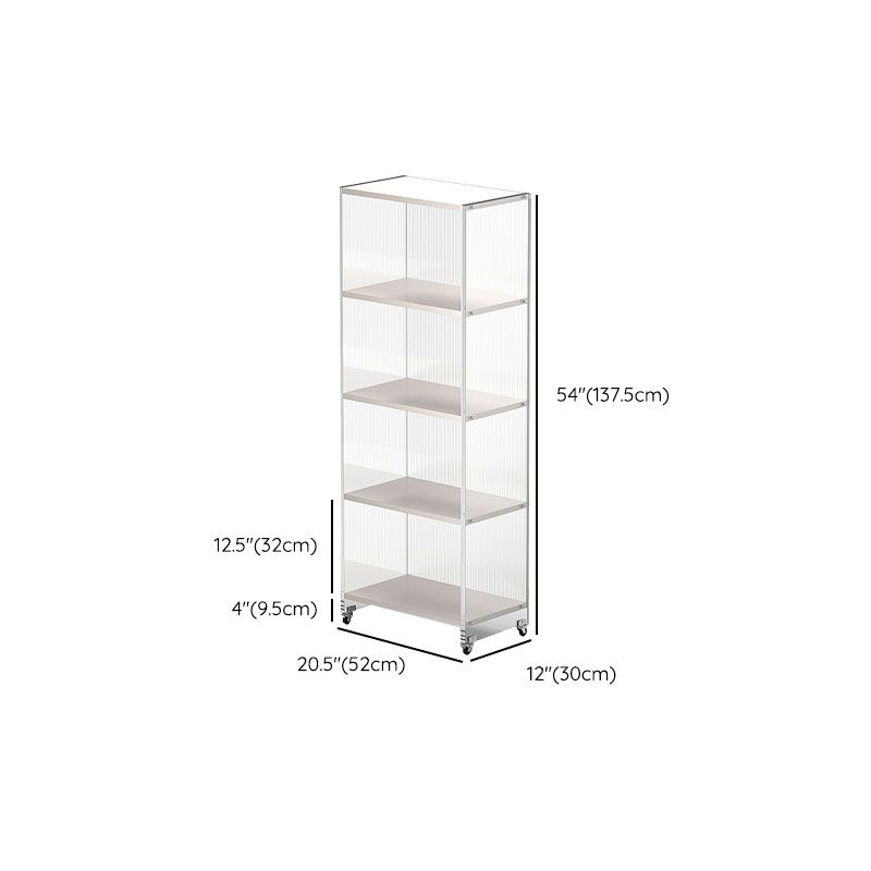 Closed Back Vertical Bookshelf Modern Style Acrylic Bookcase for Office Clearhalo 'Bookcases' 'furn' 'furn_bookcases' 'Furniture' 'Office Furniture' 1200x1200_7b7a2b2d-f1b2-490f-9a4e-24bae220d932