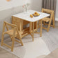 Table à manger rectangulaire en pierre, pliable, pour salle à manger