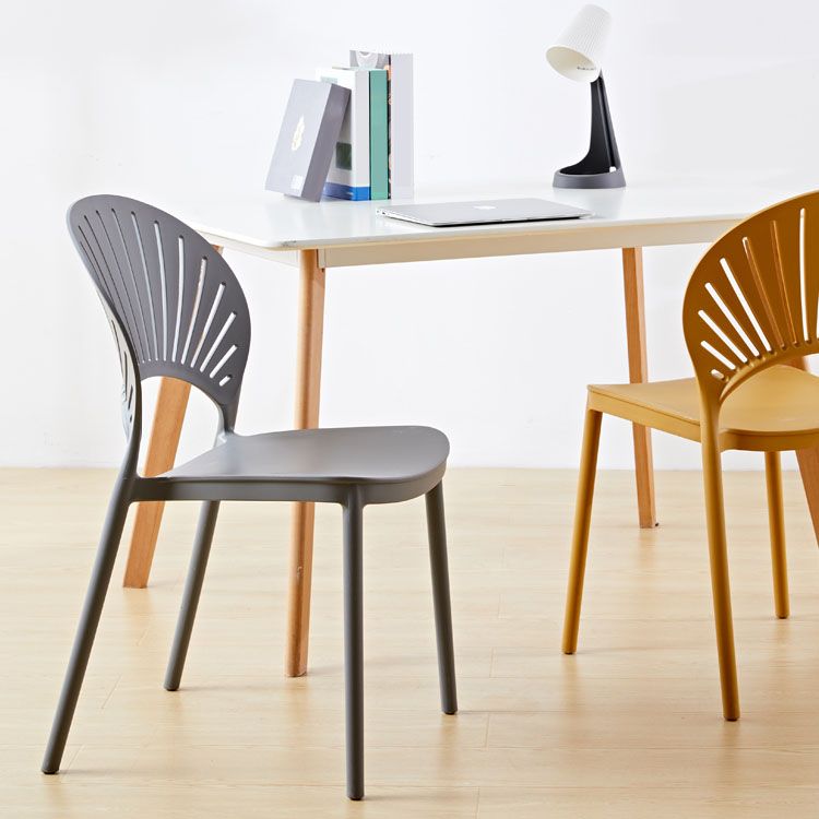 Contemporary Kitchen Stackable Chairs Plastic Dining Armless Side Chair Clearhalo ' kitchen&dining_furn' 'Dining Chairs' 'Dining Tables & Seating' 'dining_chair' 'furn' 'furn_dining_chair' 'Furniture' 'furniture_dining_chair' 'Kitchen & Dining Furniture' 'kitchen' 1200x1200_7b7b3293-db3a-4226-bf9d-a708dddac328