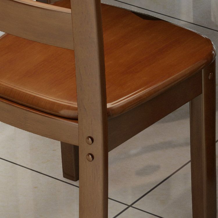 Traditional Style Oak Solid Wood Dining Chair Ladder Back Dining Chair Clearhalo ' kitchen&dining_furn' 'Dining Chairs' 'Dining Tables & Seating' 'dining_chair' 'furn' 'furn_dining_chair' 'Furniture' 'furniture_dining_chair' 'Kitchen & Dining Furniture' 'kitchen' 1200x1200_7b7be871-6058-41ae-9ff5-541a46de49ab