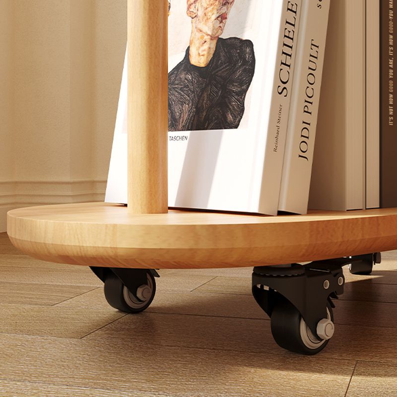 Contemporary Wooden Oval Top Side Table End Table36.22" High with Storage Clearhalo 'Coffee & Accent Tables' 'End & Side Tables' 'end_side_tables' 'furn' 'furn_end_side_tables' 'Furniture' 'Living Room Furniture' 1200x1200_7b7dda89-f91c-4f10-adec-44db3d49dbb8