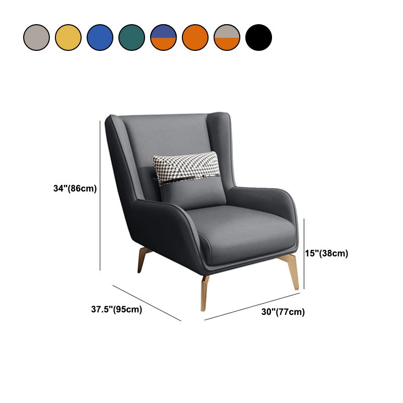 Glam Style Leather Handrail Living Room Replica Leather Wingback Chair Clearhalo 'Accent Chairs' 'accent_chairs' 'Chairs & Seating' 'furn' 'furn_accent_chairs' 'Furniture' 'Living Room Furniture' 1200x1200_7b7e957d-2705-4a6e-a174-5d0d482946f0