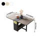 Foldable Rectangle Wooden Table Medieval Modern Table with Storage Trestle Base Clearhalo ' dining_table' 'Dining Tables & Seating' 'Dining Tables' 'furn' 'furn_dining_table' 'Furniture' 'furniture_dining_table' 'Kitchen & Dining Furniture' 'kitchen&dining_furn' 'kitchen' 'kitchen_dining_table' 1200x1200_7b7f5664-9c35-4b33-ae4e-b8fee0406e55