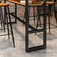 Modern Rectangle Bar Dining Table Wood Trestle Bar Height Table with Shelves Clearhalo 'Bar Furniture' 'Bar Tables' 'bar_tables' 'furn' 'furn_bar_tables' 'Furniture' 'furniture_bar_tables' 'Kitchen & Dining Furniture' 'kitchen&dining_furn' 'kitchen' 1200x1200_7b7f7adb-2ec6-498c-a199-4d8d0df7aff0