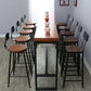 Brown Modern Style Table Solid Wood and Iron Milk Tea Shop Lounge Bar Table Clearhalo 'Bar Furniture' 'Bar Tables' 'bar_tables' 'furn' 'furn_bar_tables' 'Furniture' 'furniture_bar_tables' 'Kitchen & Dining Furniture' 1200x1200_7b7fcaf4-e13e-4f73-8486-728bacaabd23