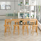 Luxurious Rectangle Pub Table Set 1/5/9 Pieces Wooden Counter Table with Backless Stools Clearhalo 'Bar Furniture' 'furn' 'furn_home_bar_bar_sets' 'Furniture' 'Home Bars & Bar Sets' 'home_bar_bar_sets' 'Kitchen & Dining Furniture' 1200x1200_7b806f70-5c34-4e93-bdd1-3708014758b5