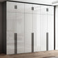 Modern Solid Wood Wardrobe for Home High Gloss White Cabinet